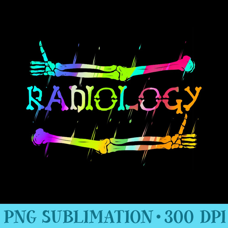 Skeleton XRay Thumbs Up Rad Tech Radiology - Transparent PNG Artwork - Perfect for Sublimation Art