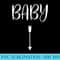 Baby with Arrow Pointing Down to Belly Matching Pregnancy - Download Transparent Artwork - Perfect for Sublimation Mastery