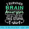Brain Surgery Injury Humor Funny I Survived Brain Aneurysm - Download Transparent Graphic - Limited Edition And Exclusive Designs