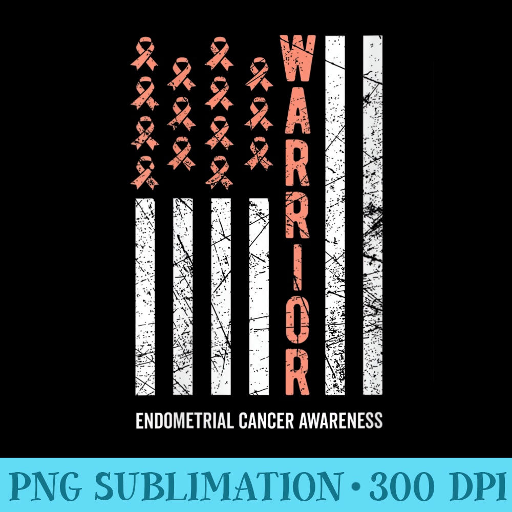 s Warrior Peach Ribbon Endometrial Cancer Awareness - High Resolution PNG Download - Trendsetting And Modern Collections