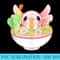 Axolotl Ramen Anime Kawaii Eating Noodle Girls ns - PNG Download Transparent Background - Lifetime Access To Purchased Files