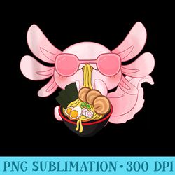 kawaii axolotl eating ramen noodles anime girls ns - png download library