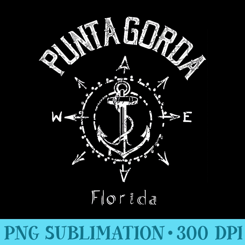 Punta Gorda Florida Souvenir Sailing Sailboat - Transparent Shirt Clip Art - Eco Friendly And Sustainable Digital Products