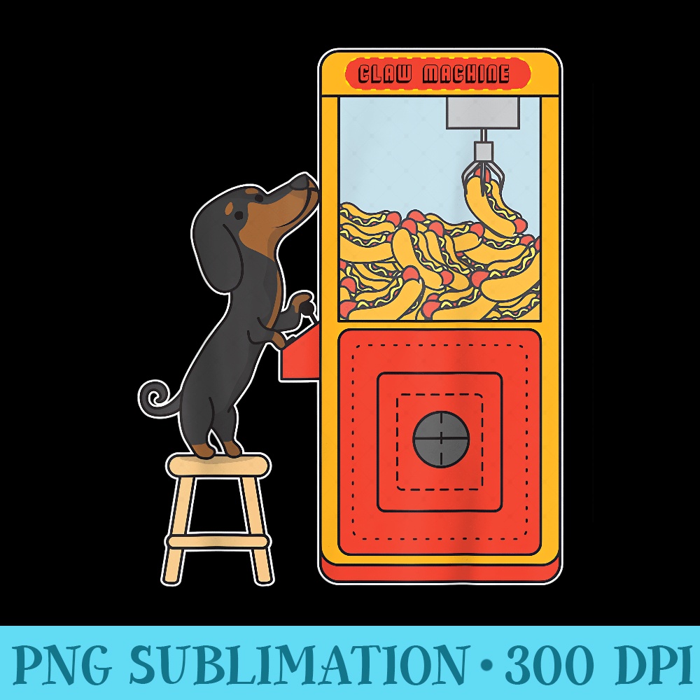 Dachshund Claw Crane Game Funny Wiener Dog - Sublimation clipart PNG - Boost Your Success with this Inspirational PNG Download