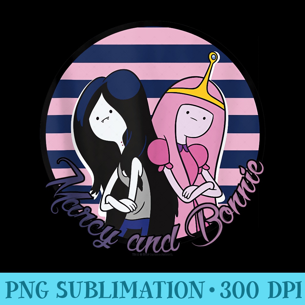 CN Adventure Time Marcy And Bonnie Striped Portrait - PNG Picture Download - Capture Imagination with Every Detail