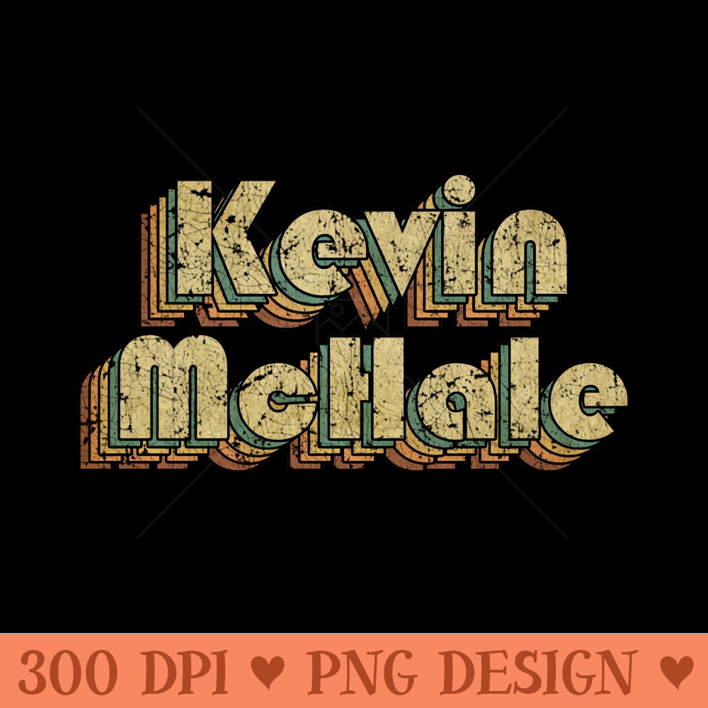Kevin McHale Vintage Rainbow Typography Style 70s - PNG Download Clipart - Instant Access To Downloadable Files