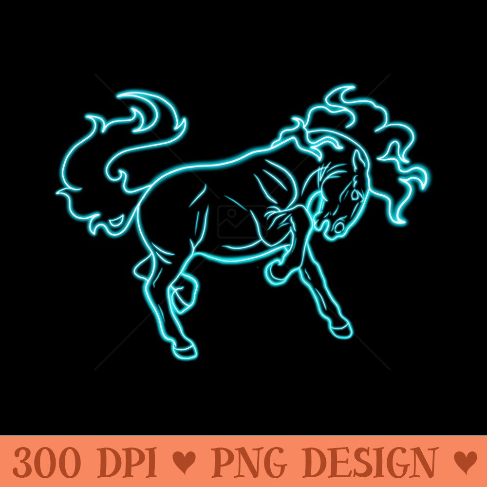 Neon Bronc - Digital PNG Artwork - Lifetime Access To Purchased Files
