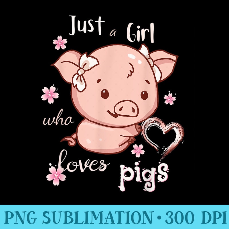 Just a Girl Who Loves Pigs Cute Pig Lover Owner Design - PNG Download Icon - Capture Imagination with Every Detail