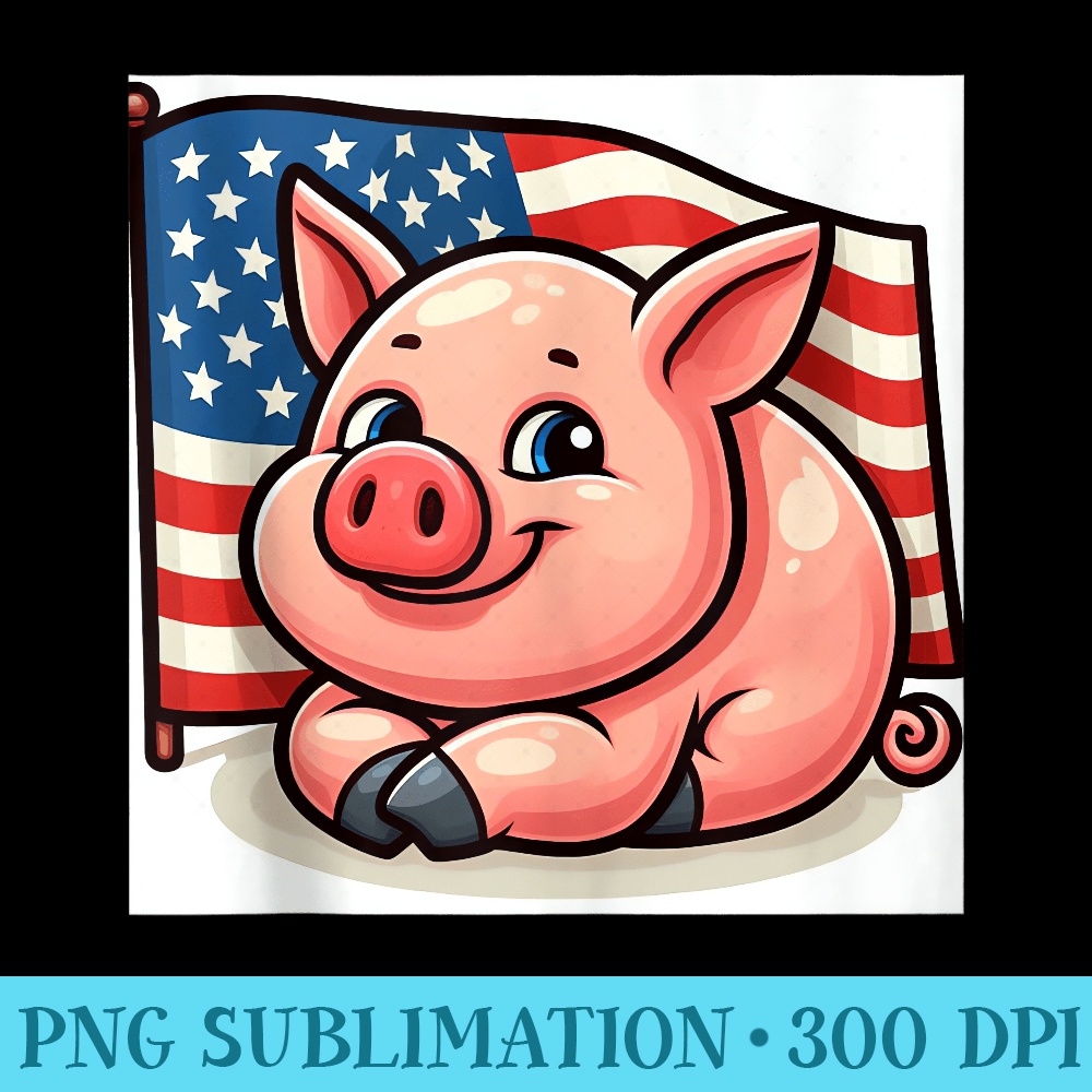 Pig Usa Flag - Sublimation images PNG download - Add a Festive Touch to Every Day