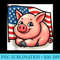 Pig Usa Flag - Sublimation images PNG download - Add a Festive Touch to Every Day