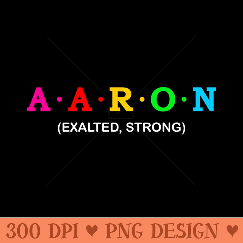 Aaron, Exalted and Strong - PNG Download Icon - High Resolution And Print-Ready Designs