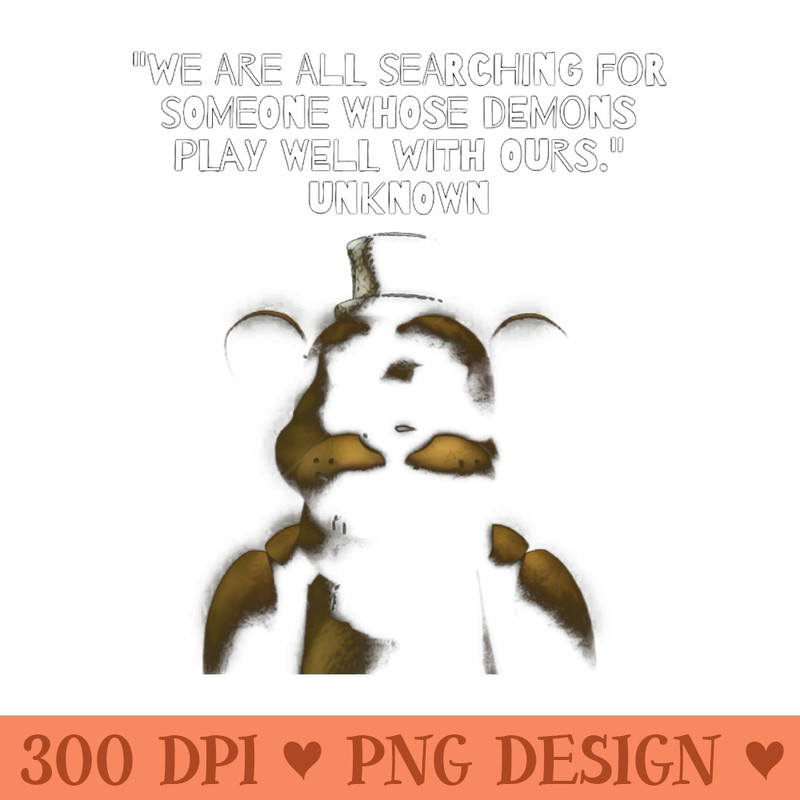 Five Nights At Freddys Horror - PNG Download Button - Perfect for Sublimation Art