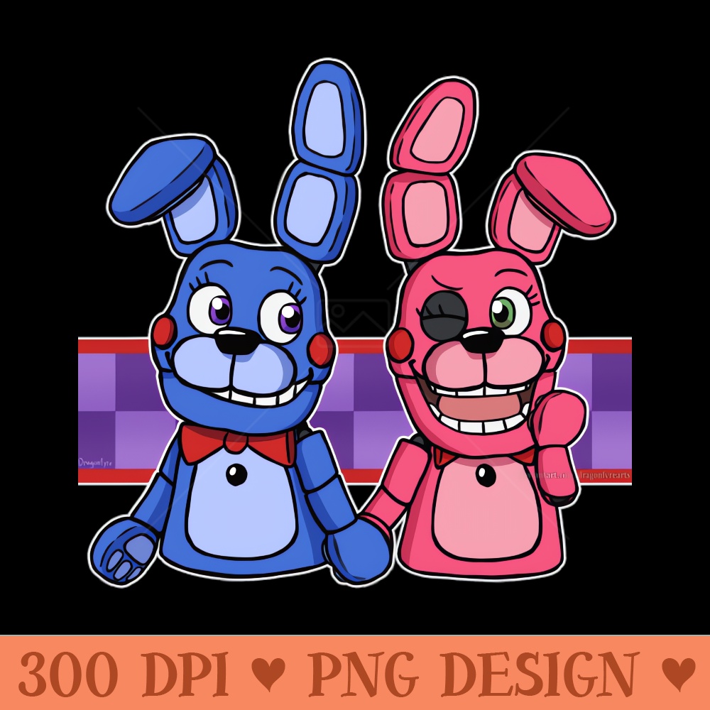 Sisters Five Nights at Freddys Sister Location - Ready To Print PNG Designs - Perfect for Sublimation Art