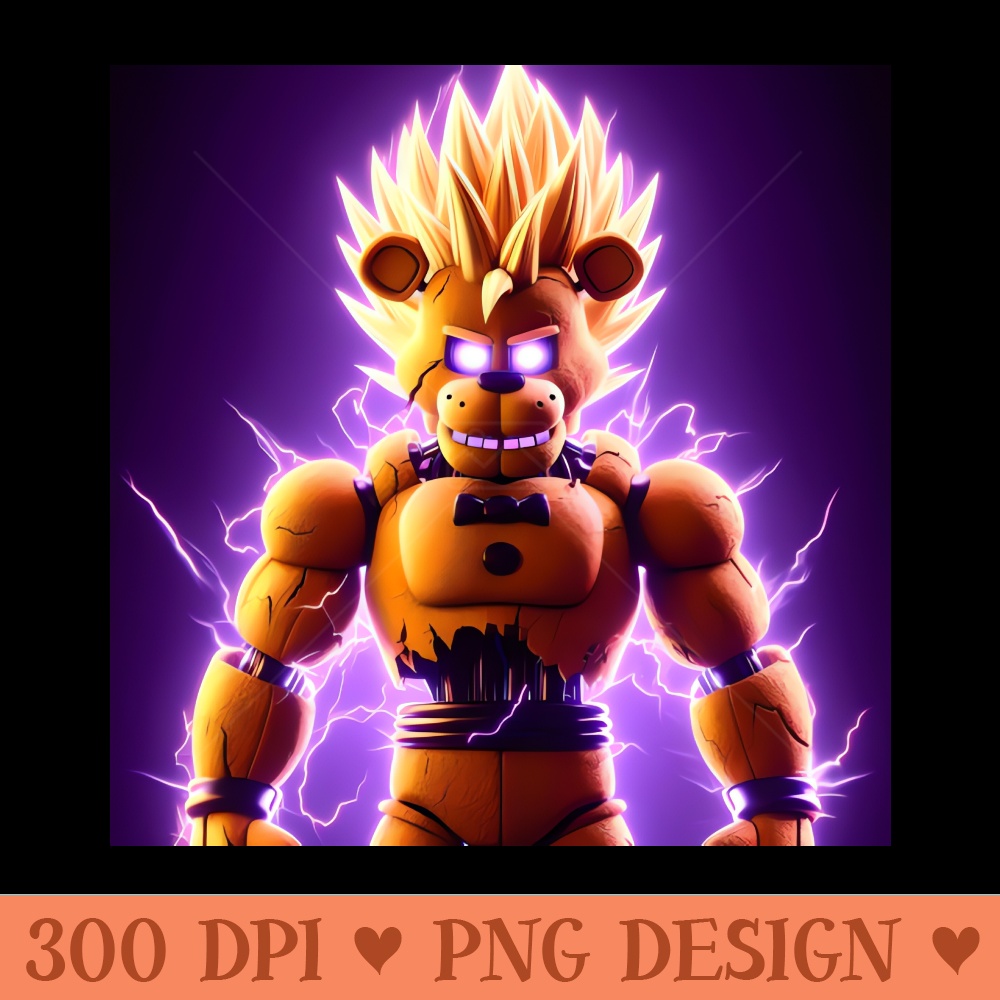 Super Saiyan 2 Freddy - PNG Download Clipart - Instant Access To Downloadable Files