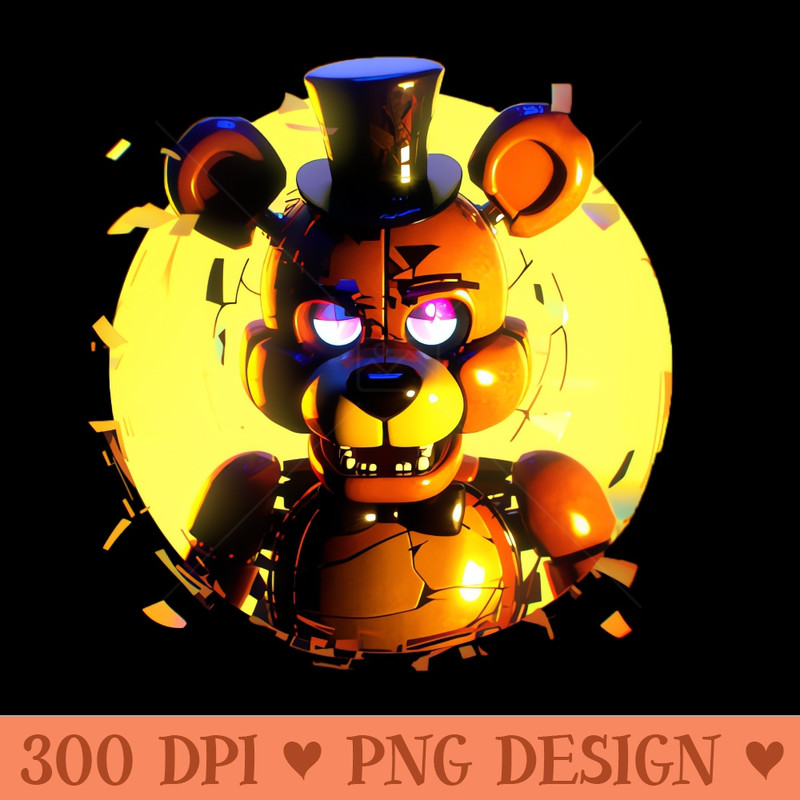 freddy fazbear - PNG Sublimation - Enhance Your Apparel with Stunning Detail