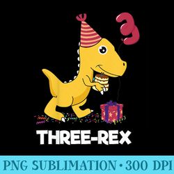 three rex 3 year old girl trex dinosaur birthday - high resolution png download