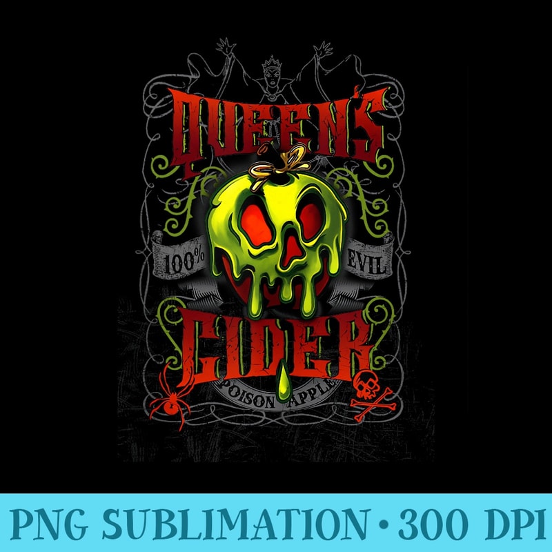 Disney Snow White Queens Cider Poison Apple 100 Evil Logo - PNG Download Graphic - Premium Quality PNG Artwork