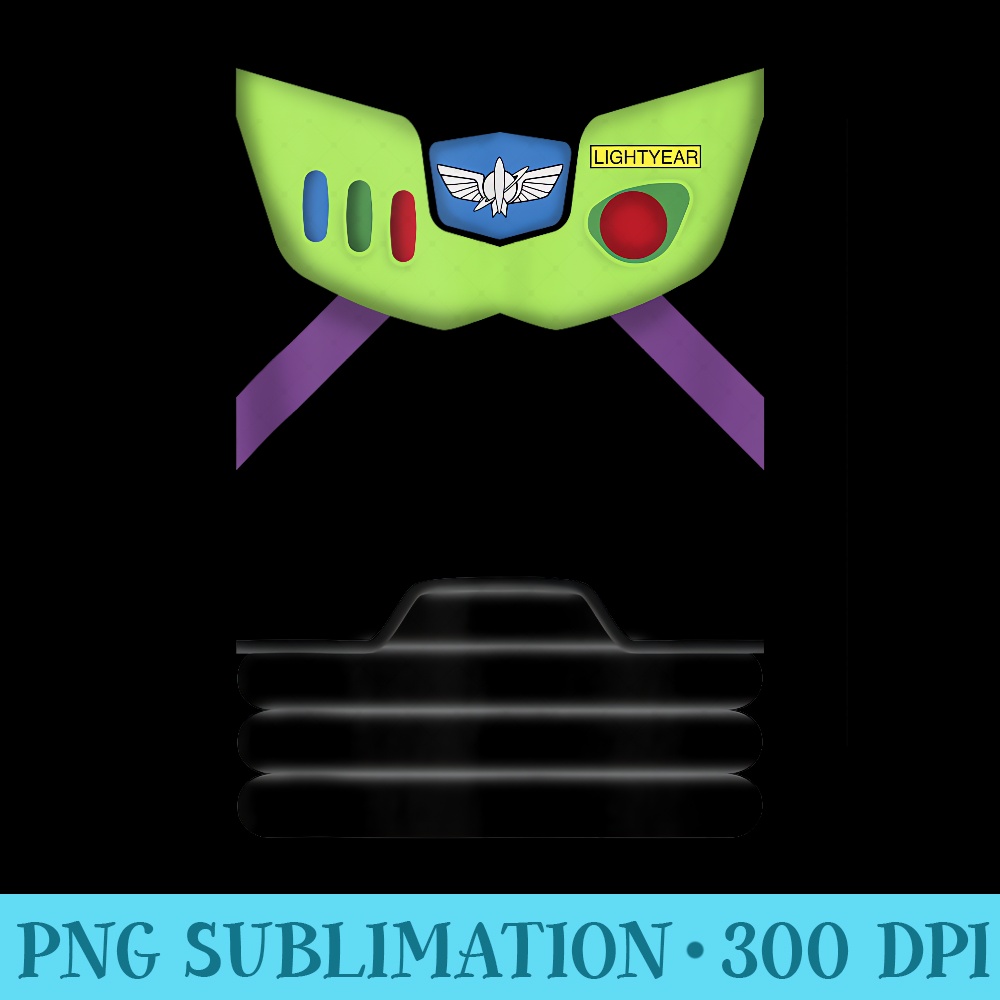 Disney Pixar Toy Story Buzz Lightyear Suit - Shirt Clipart Free PNG - Stunning Sublimation Graphics