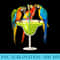 Parrots Drinking Margarita On Summer Vacation Birds - PNG Download Resource - Limited Edition And Exclusive Designs