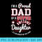 Im A Proud Dad Super Awesome Daughter Fathers Day - Blank Shirt Template PNG - Perfect for Sublimation Mastery