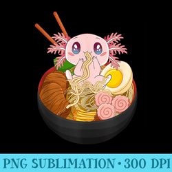kawaii anime axolotl ramen noodle men girls - png graphics download