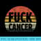 Fuck Cancer Breast Cancer Awareness Retro Distressed - Blank Shirt Template PNG - Unleash Your Inner Rebellion