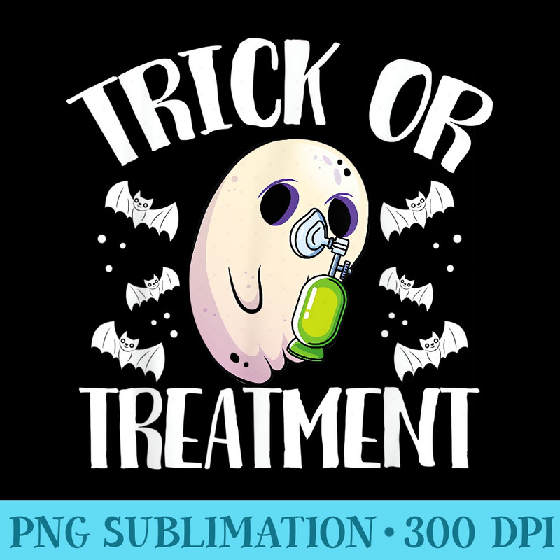 Trick Or Treatment Halloween Scary Respiratory Therapist - PNG Download High Quality - Bring Your Designs to Life