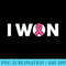 Breast Cancer Awareness Month Cute Retro I Won Pink October - PNG Download Transparent Background - Perfect for Personalization