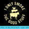 I Only Smoke Good Stuff Grilling Pitmaster Cow Pig Chicken - Shirt Illustration PNG - Capture Imagination with Every Detail