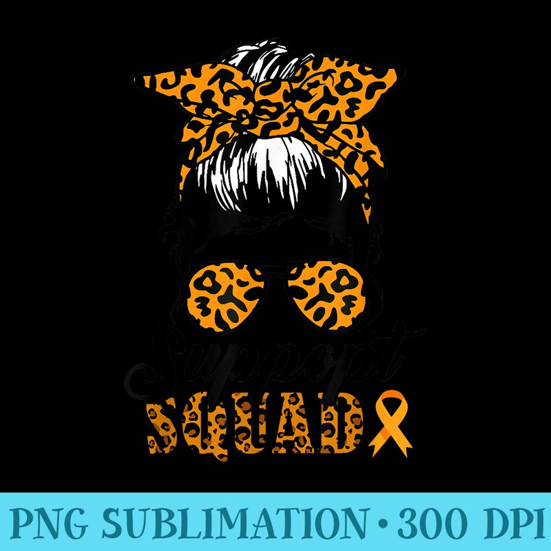 Support Squad Messy Bun Orange Warrior MS Multiple Sclerosis - PNG Download High Quality - Trendsetting And Modern Collections