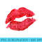 Sexy Lips Red Lipstick Kiss - Shirt Print PNG - Revolutionize Your Designs