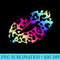 Retro 80s Lipstick Kiss Leopard 1980s - Digital PNG Artwork - Easy-To-Print And User-Friendly Designs