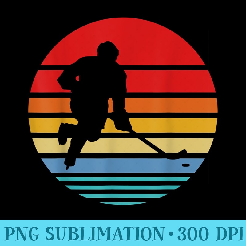 Retro Style T Hockey Sports Vintage - PNG Download Artwork - Lifetime Access To Purchased Files