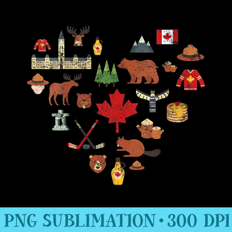 s Canadian Vintage Symbols Canada Flag Maple Leaf RCMP - PNG Graphics Download - Bring Your Designs to Life