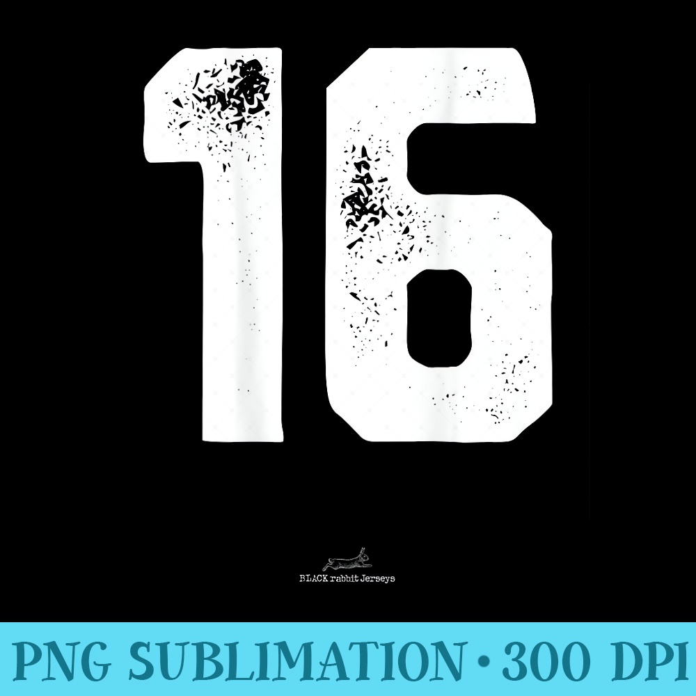 Sports Team Ts Number 16 on Back - Download High Resolution PNG - Add a Festive Touch to Every Day