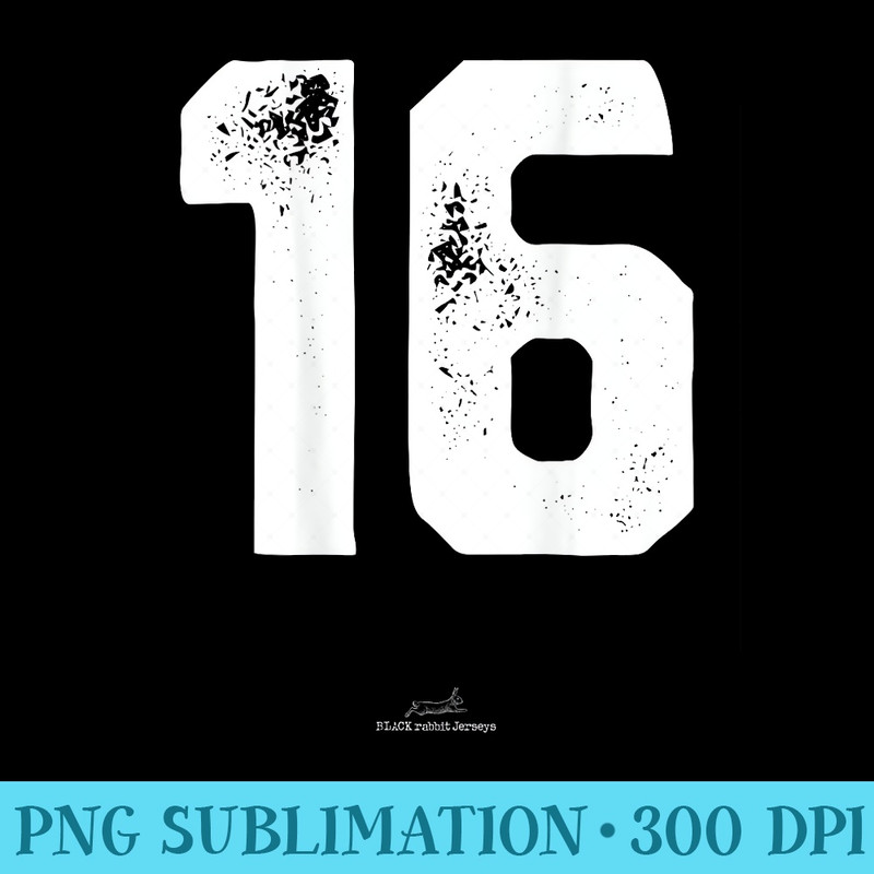 Sports Team Ts Number 16 on Back - Download High Resolution PNG - Add a Festive Touch to Every Day