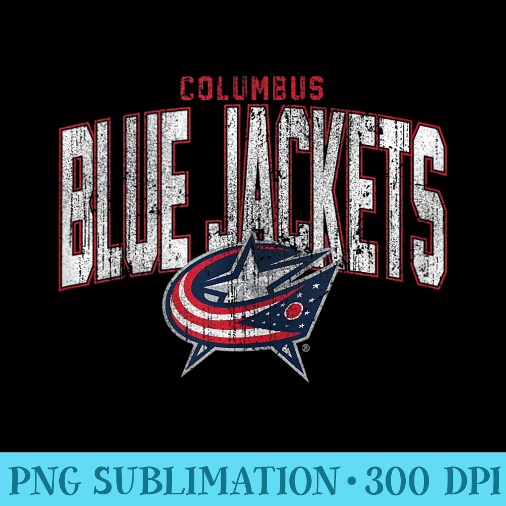 NHL Columbus Blue Jackets Distressed Style Print Hockey Team - High Quality PNG Download - Stunning Sublimation Graphics