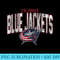 NHL Columbus Blue Jackets Distressed Style Print Hockey Team - High Quality PNG Download - Stunning Sublimation Graphics