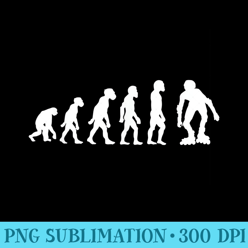 Funny Human Roller Skating Evolution Blades Skater Skate - PNG Download Icon - Capture Imagination with Every Detail