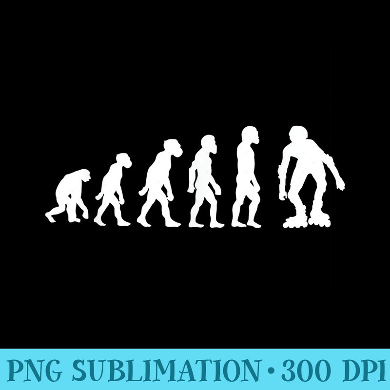 Funny Human Roller Skating Evolution Blades Skater Skate - PNG Download Icon - Capture Imagination with Every Detail