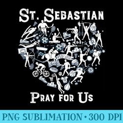 st. sebastian patron saint of sports athletes catholic - transparent png file download