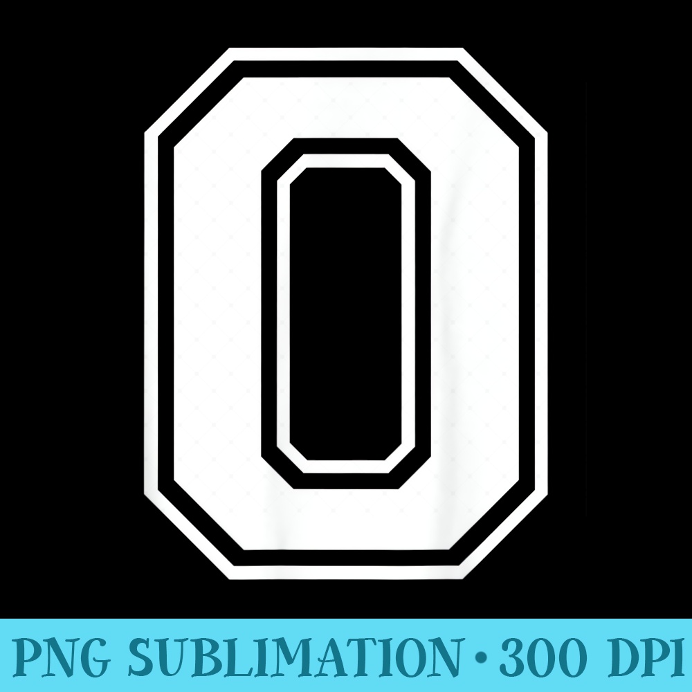 Letter O Capital Alphabet College Varsity Monogram Club - PNG Download Artwork - Spice Up Your Sublimation Projects