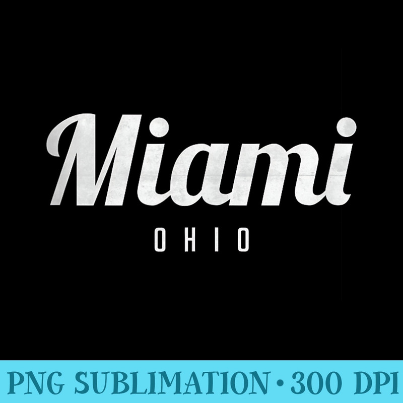 Miami Ohio OH Vintage Retro Athletic Sports College - Trendy PNG Designs - Spice Up Your Sublimation Projects