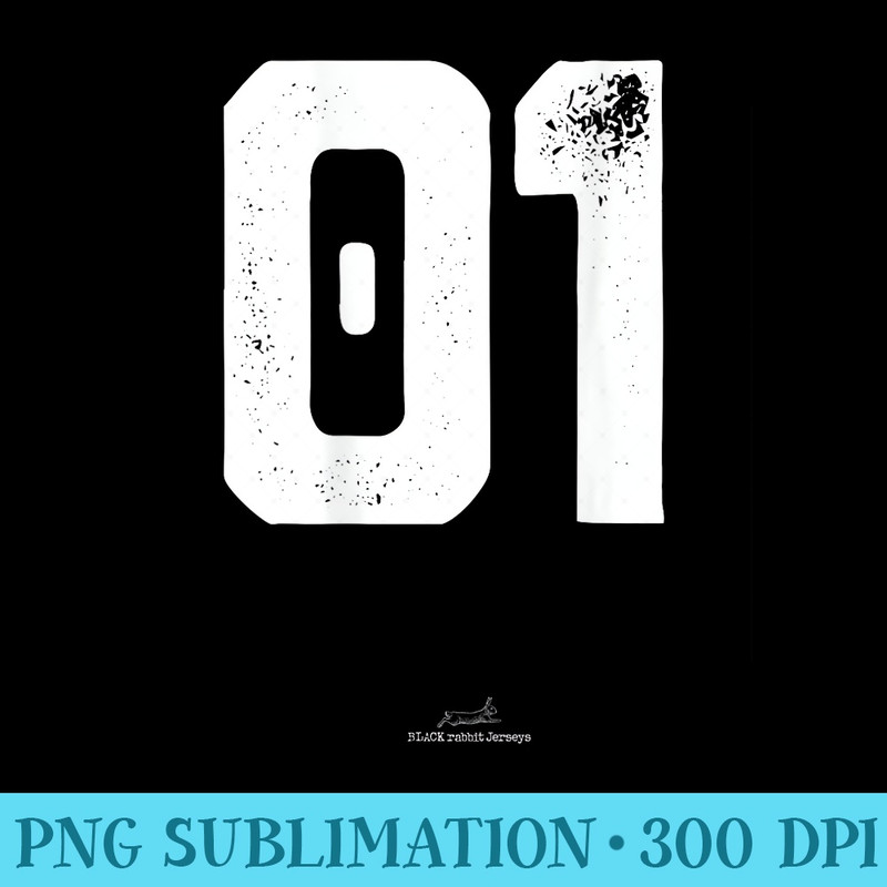 Sports Team Ts Number 1, 01 on Back - PNG Image Download - Lifetime Access To Purchased Files