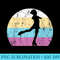 Skaters Vintage Skate Sunset Ice Skating Retro Figure Skater - High Resolution Shirt PNG - Perfect for Sublimation Art