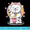 Cat Boba Tea Bubble Tea Anime Kawaii Lucky Cat Maneki Neko - High Quality PNG Download - Lifetime Access To Purchased Files
