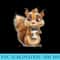 Funny Cute Chipmunk Drink Coffee For Chipmunk Lover - Transparent PNG File Download - Stunning Sublimation Graphics