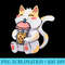 Cat Boba Tea Bubble Tea Kawaii Anime Japanese Neko Girl n - PNG Download Library - Instantly Transform Your Sublimation Projects