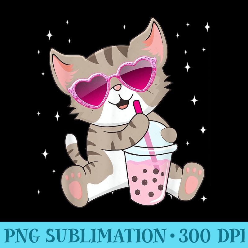 Cat Boba Tea Bubble Tea Anime Kawaii Neko Kitten - PNG Download Library - Unleash Your Inner Rebellion