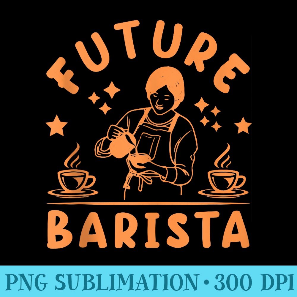 Future Coffeemaker Future Barista - Shirt Drawing PNG - Lifetime Access To Purchased Files